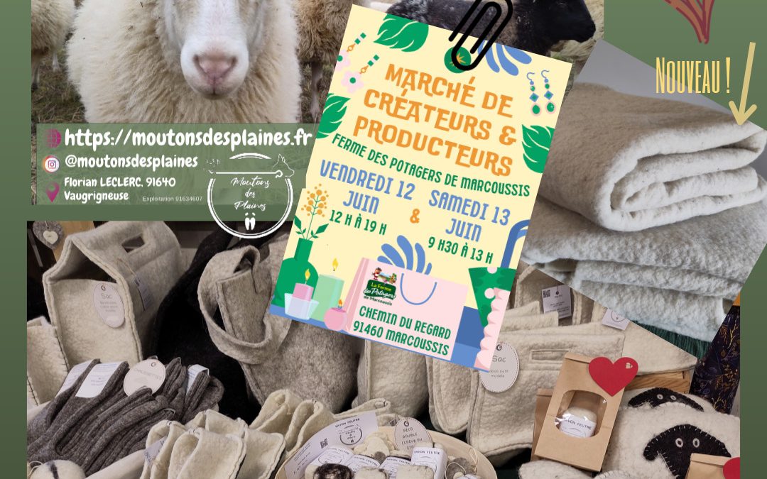 NOUVEAUTÉS en quantité limitée !  Moutons des Plaines vous donne rendez vous à la Ferme des Potagers de Marcoussis